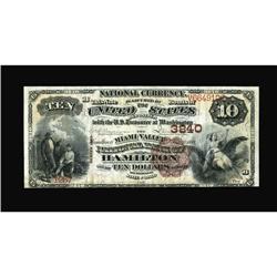 Hamilton, OH - $10 1882 Brown Back Fr. 483 The Miami Va