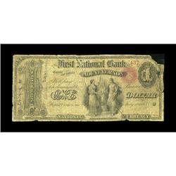 Mount Vernon, OH - $1 Original Fr. 380 The First NB Ch.