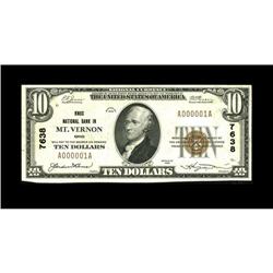 Mount Vernon, OH - $10 1929 Ty. 1 Knox NB Ch. # 7638A p