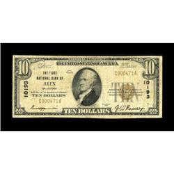 Alex, OK - $10 1929 Ty. 1 The First NB Ch. # 10193A jus