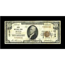 Altus, OK - $10 1929 Ty. 1 Altus NB Ch. # 12155Large no