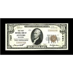 Antlers, OK - $10 1929 Ty. 1 The First NB Ch. # 7667Thi