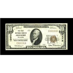 Ardmore, OK - $10 1929 Ty. 1 The First NB Ch. # 12472Al