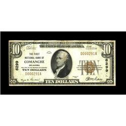 Comanche, OK - $10 1929 Ty. 1 The First NB Ch. # 6299Th