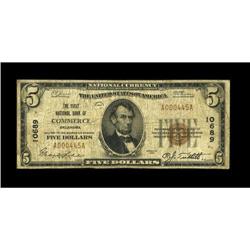 Commerce, OK - $5 1929 Ty. 1 The First NB Ch. # 10689Th
