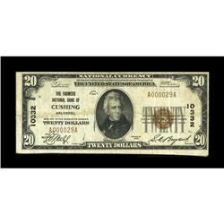 Cushing, OK - $20 1929 Ty. 1 The Farmers NB Ch. # 10332