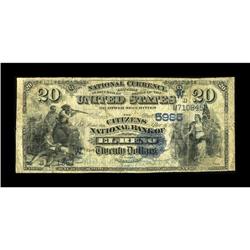 El Reno, OK - $20 1882 Date Back Fr. 556 The Citizens N