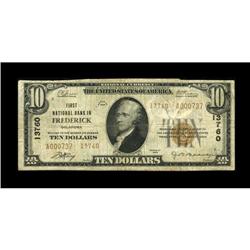 Frederick, OK - $10 1929 Ty. 2 First NB Ch. # 13760Only