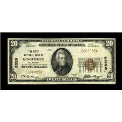 Kingfisher, OK - $20 1929 Ty. 1 The First NB Ch. # 5328