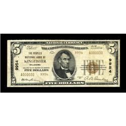 Kingfisher, OK - $5 1929 Ty. 2 The Peoples NB Ch. # 995