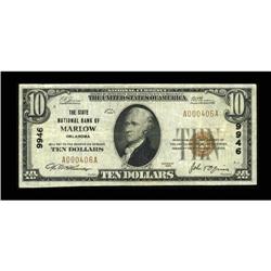 Marlow, OK - $10 1929 Ty. 1 The State NB Ch. # 9946A ni