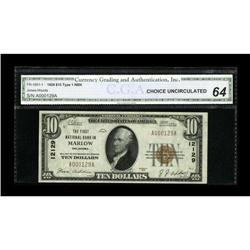 Marlow, OK - $10 1929 Ty. 1 The First NB Ch. # 12129An