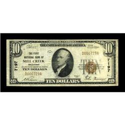 Mill Creek, OK - $10 1929 Ty. 1 The First NB Ch. # 7197