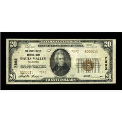 Pauls Valley, OK - $20 1929 Ty. 2 The Pauls Valley NB C
