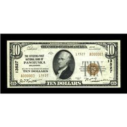 Pawhuska, OK - $10 1929 Ty. 2 The Citizens-First NB Ch.