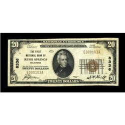 Rush Springs, OK - $20 1929 Ty. 1 The First NB Ch. # 83