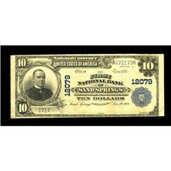 Sand Springs, OK - $10 1902 Plain Back Fr. 634 The Firs