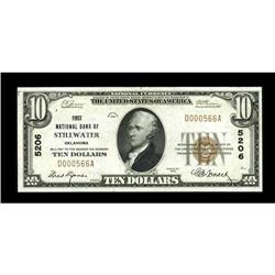 Stillwater, OK - $10 1929 Ty. 1 The First NB Ch. # 5206