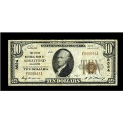 Stratford, OK - $10 1929 Ty. 1 The First NB Ch. # 8524A