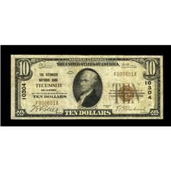 Tecumseh, OK - $10 1929 Ty. 1 The Tecumseh NB Ch. # 103