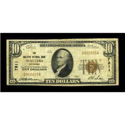 Walters, OK - $10 1929 Ty. 1 The Walters NB Ch. # 7811A
