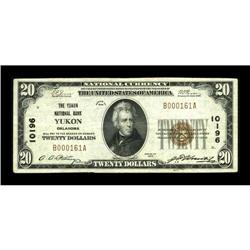 Yukon, OK - $20 1929 Ty. 1 The Yukon NB Ch. # 10196This