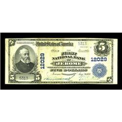 Jerome, PA - $5 1902 Plain Back Fr. 608 The First NB Ch