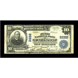 McKeesport, PA - $10 1902 Plain Back Fr. 631 The First