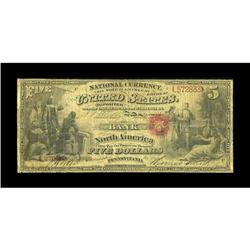 Philadelphia, PA - $5 Original Fr. 397 The Bank of Nort