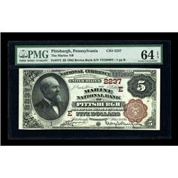Pittsburgh, PA - $5 1882 Brown Back Fr. 474 The Marine