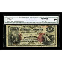 Sellersville, PA - $10 1875 Fr. 420 The Sellersville NB