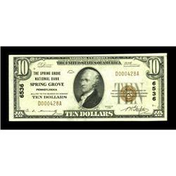 Spring Grove, PA - $10 1929 Ty. 1 The Spring Grove NB C
