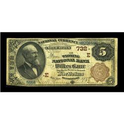 Wilkes-Barre, PA - $5 1882 Brown Back Fr. 467 The Wyomi