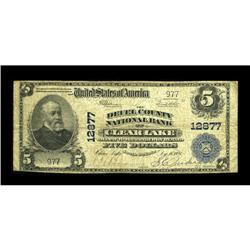 Clear Lake, SD - $5 1902 Plain Back Fr. 609 The Deuel C