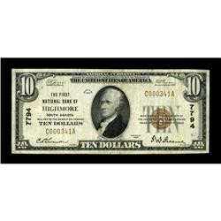 Highmore, SD - $10 1929 Ty. 1 The First NB Ch. # 7794Th