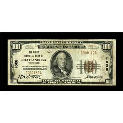 Chattanooga, TN - $100 1929 Ty. 1 The First NB Ch. # 16