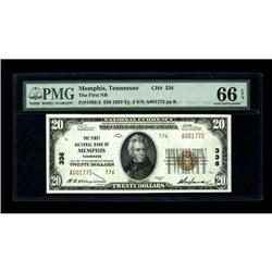 Memphis, TN - $20 1929 Ty. 2 The First NB Ch. # 336Mayb