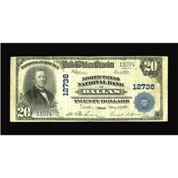 Dallas, TX - $20 1902 Plain Back Fr. 661 North Texas NB