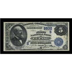 El Paso, TX - $5 1882 Value Back Fr. 574 The First NB C