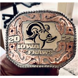 Iowa FNAWS Custom Knives and Belt Buckle: