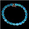 Image 1 : Natural Oval Blue Fire Opal 8x6 MM Bracelet