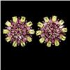 Image 1 : Natural  Rhodolite Garnet & Perodot Earrings