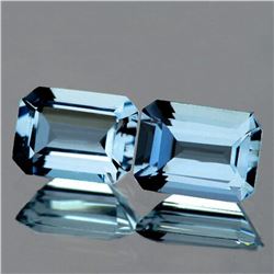 Natural Santa Maria Blue Aquamarine Pair{Flawless-VVS}