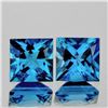 Image 1 : Natural AAA Fire London Blue Topaz Pair{Flawless-VVS1}