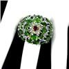 Image 2 : Natural Chrome Diopside, Tanzanite & Rhodolite Ring