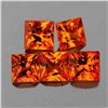 Image 1 : Natural Princess Cut Golden Orange Sapphire - FL