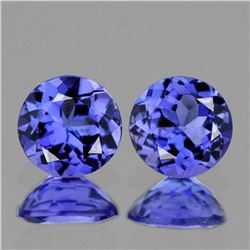 Natural Purple Blue Tanzanite Pair {Flawless-VVS1}