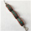 Image 1 : Tibet Hand Made Natural Stones & Turquoise Bracelet