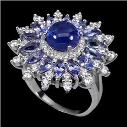 Natural Top Blue Violet Tanzanite 34.61 Ct  Ring