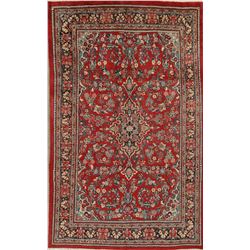 10 X 7 hand knotted wool floral area rug mid 19th/c